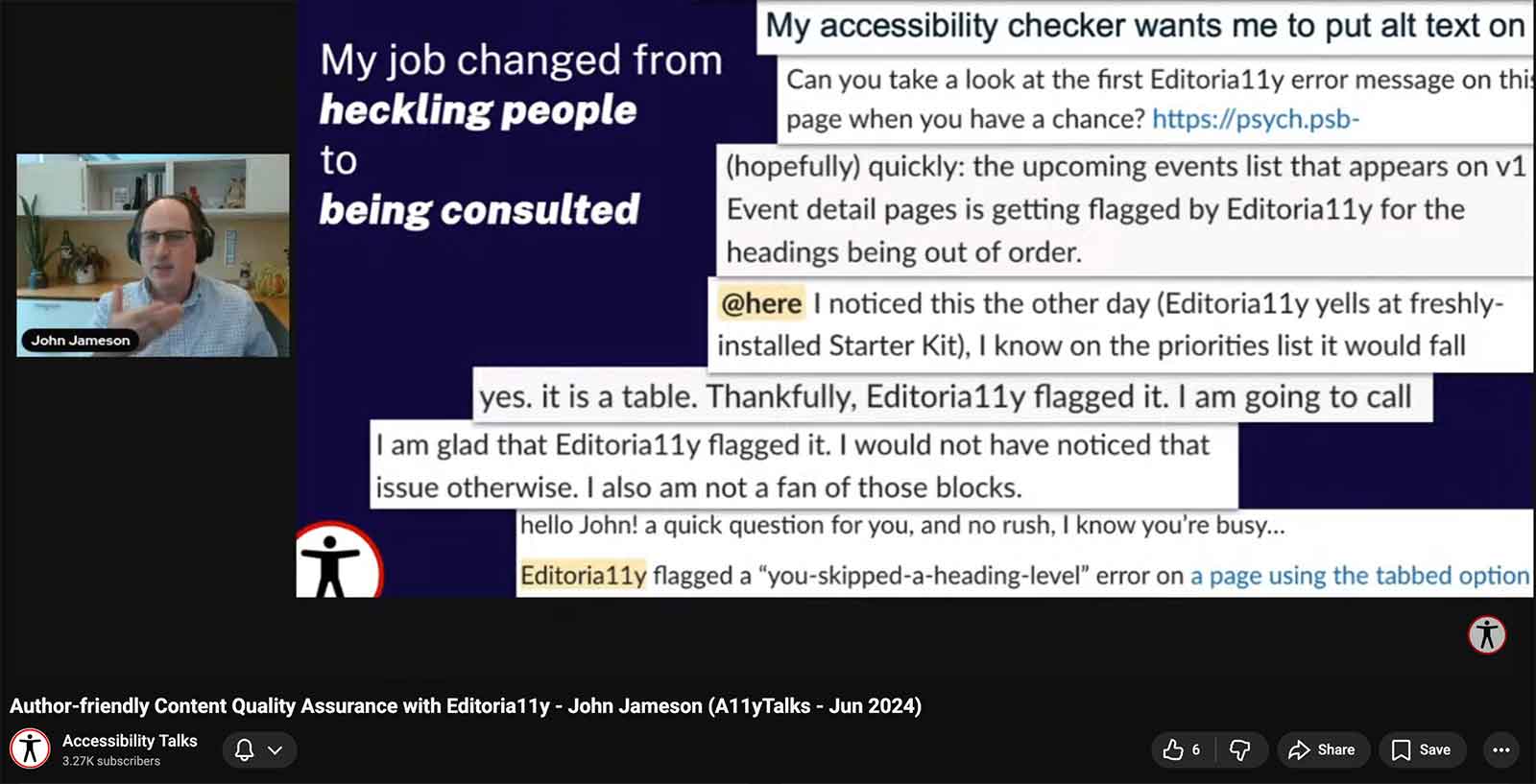 Video introducing the checker's feature to a community event.